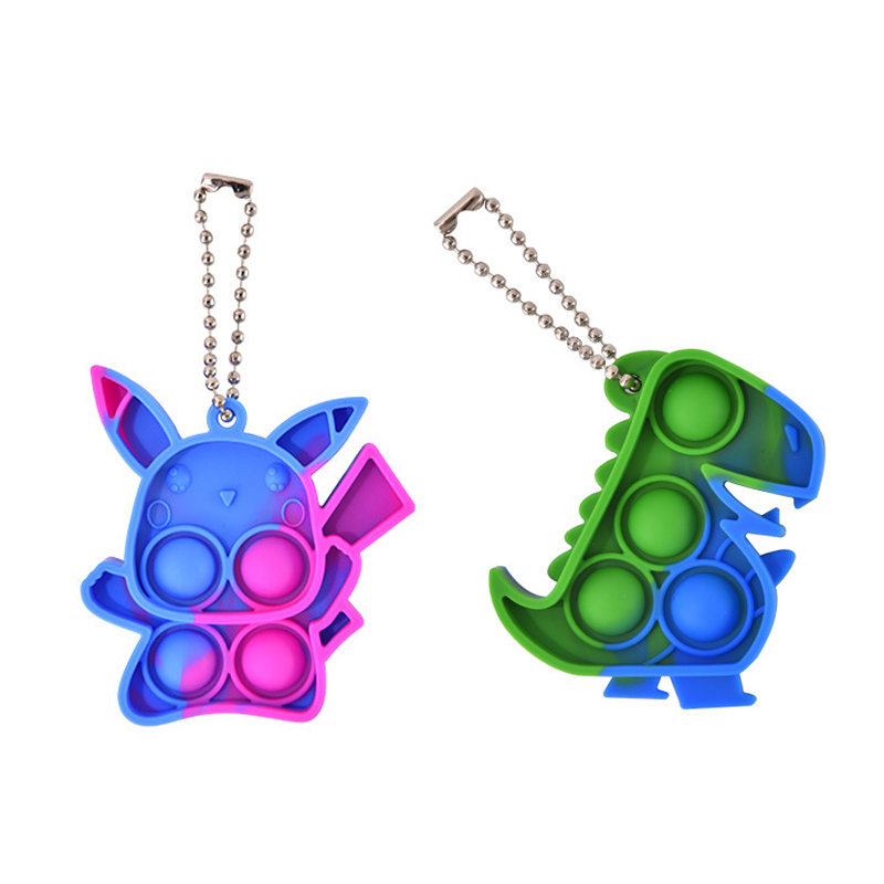 Mini Pop Fidget Silicone Keychains